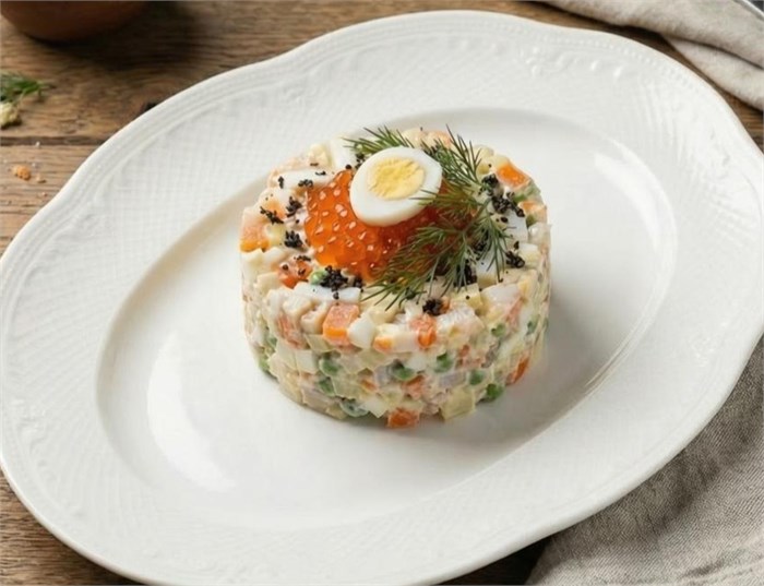 Оливье с креветками и красной икрой 3045 - фото 6213